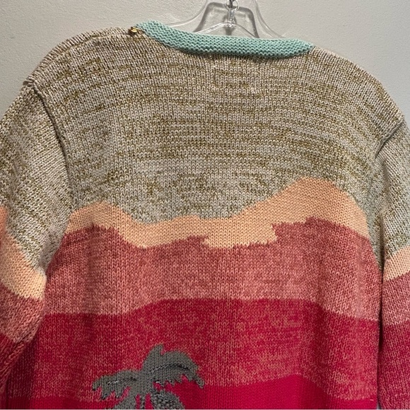 VTG 1990s Handknits by Storybook Knits Multicolor Desert Scene Cardigan - Large - Picture 11 of 13